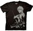 Bleach Ichigo Stare One Color Shonen Jump Anime Adult T-Shirt