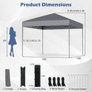 10 X 10 Feet Pop up Canopy Tent with Portable Carrying Bag and 8 Stakes