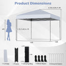 10 X 10 Feet Pop up Canopy Tent with Portable Carrying Bag and 8 Stakes