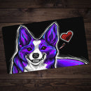 Blacklight Corgi Playmat