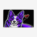 Blacklight Corgi Playmat