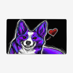 Blacklight Corgi Playmat