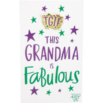 TGIF "This Grandma Is Fabulous" Enamel Pin in Gold and Purple