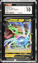Rayquaza V Pokemon 2023 English Crown Zenith 100/159 Holo CGC GEM MINT 10
