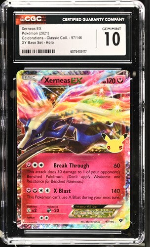 Xerneas EX Pokemon 2021 English Celebrations - Classic Coll. 97/146 XY Base Set Holo CGC GEM MINT 10