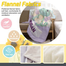 Personalized Kawaii Fairy Dragon Blanket | Custom Name | Mint Green Dragon Throw