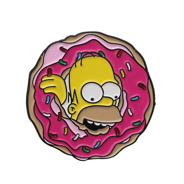 Donut Homer Simpson Enamel Pin