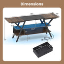 TV Stand for 65 Inch TVs with Power Outlets and LED Lights