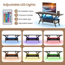 TV Stand for 65 Inch TVs with Power Outlets and LED Lights