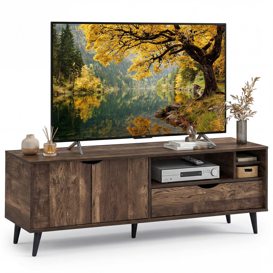 TV Stand for TVs up to 65 Inches Rustic Entertainment Center-Brown