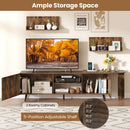 85-Inch TV Stand with Charging Station and Wall Shelves