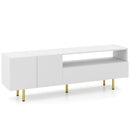 TV Stand for TVs up to 70" with Storage Cabinet and Metal Legs