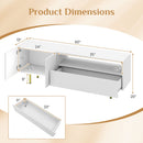 TV Stand for TVs up to 70" with Storage Cabinet and Metal Legs