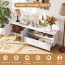 TV Stand for TVs up to 70" with Storage Cabinet and Metal Legs