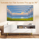 TV Stand for TVs up to 70" with Storage Cabinet and Metal Legs
