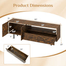 TV Stand for TVs up to 70" with Storage Cabinet and Metal Legs