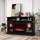 TV Stand with Electric Fireplace LED Lights and Remote Controls for TVs Up to 40 Inch