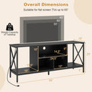 TV Stand with LED Lights for 65 Inch TV Entertainment Center with Power Outlets