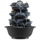 Tabletop Water Fountain with Rolling Crystal Ball and Color-Changing LED Light