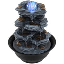 Tabletop Water Fountain with Rolling Crystal Ball and Color-Changing LED Light