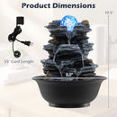 Tabletop Water Fountain with Rolling Crystal Ball and Color-Changing LED Light