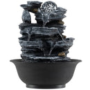 Tabletop Water Fountain with Rolling Crystal Ball and Color-Changing LED Light