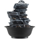 Tabletop Water Fountain with Rolling Crystal Ball and Color-Changing LED Light