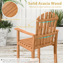Tall Adirondack Chair with Armrests and Footrest for Deck