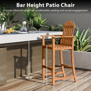 Tall Adirondack Chair with Armrests and Footrest for Deck