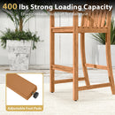 Tall Adirondack Chair with Armrests and Footrest for Deck