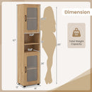 Tall Bathroom Storage Cabinet 67 Inches Freestanding Storage Organizer