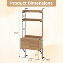 Tall Ladder Shelf with Storage Cabinet Narrow Wall Mounted Ladder Bookcase