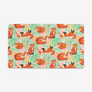 Little Foxes in a Fantasy Forest Playmat
