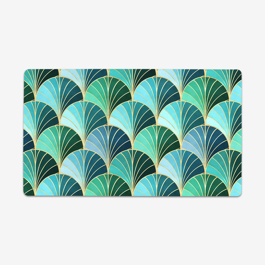Ocean Inspired Art Deco Scales Playmat