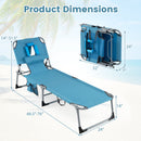 Tanning Chair with Face Arm Holes Folding Chair