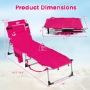 Tanning Chair with Face Arm Holes Portable Sunbathing Chair