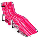 Tanning Chair with Face Arm Holes Portable Sunbathing Chair