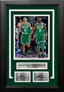 Jayson Tatum and Jaylen Brown Boston Celtics 8x10 Framed Basketball Photo with Engraved Autographs