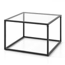 27.5 Inch Home Square Tea Table with Heavy-duty Metal Frame