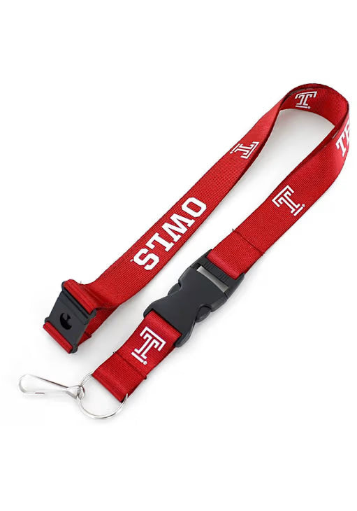 Temple University Owls NCAA College Lanyard Keychain