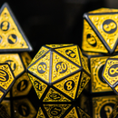 Temple Ruins Yellow Acrylic Dice Set