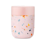 Terrazzo Porter 12 oz Mug In Blush | 4.4" x 3" x 3" Food Safe Silicone