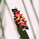 The Foxy in Warm ‘70s Sunrise Hair Claw | Hearts Claw Clip in Velvet Travel Bag