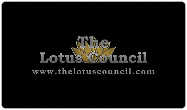 The Lotus Council Black Logo Playmat