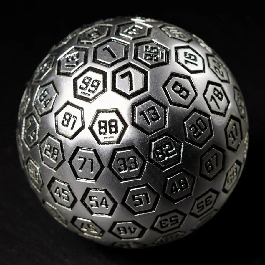 The Orb D100 -  Black and Matte Silver Metal Die