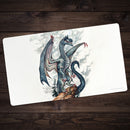Young Silver Dragon Playmat