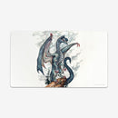 Young Silver Dragon Playmat