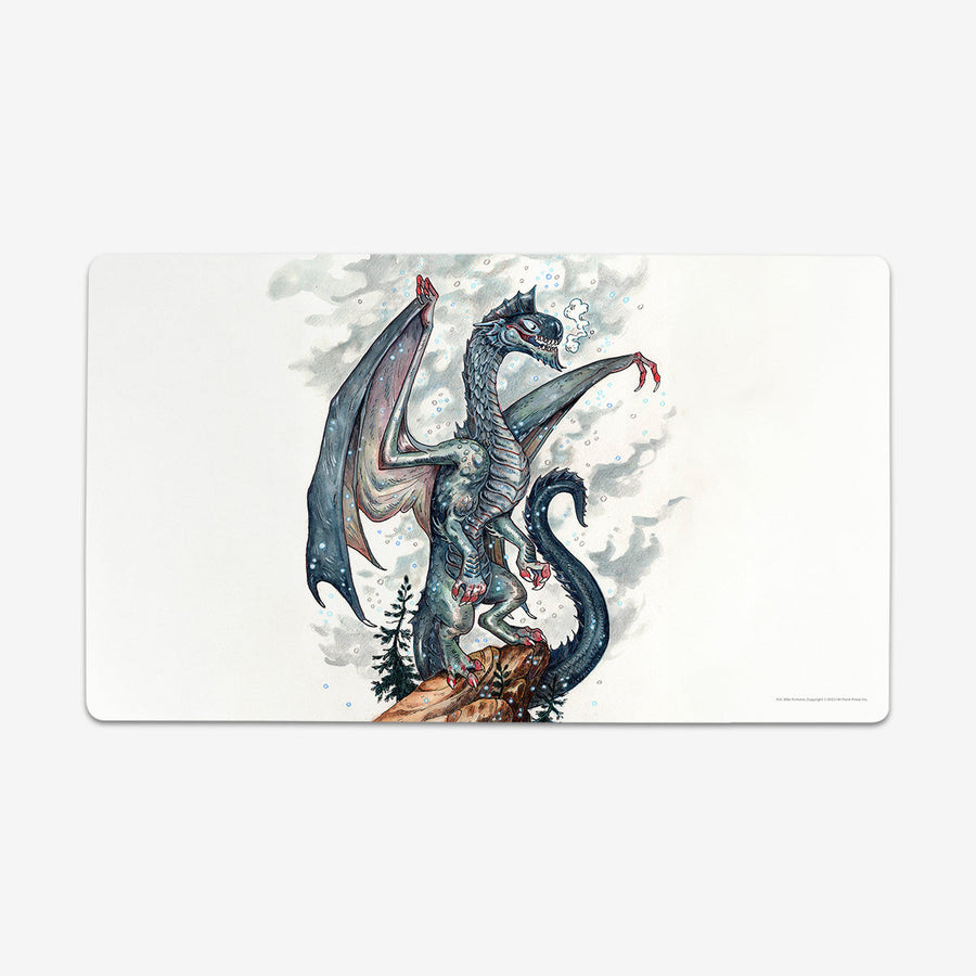 Young Silver Dragon Playmat