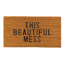 This Beautiful Mess Coir Door Mat | Welcome Outdoor Indoor Rug | 30" x 16"