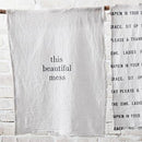 This Beautiful Mess Tea Towel Thirsty Boy Dish Towel | Cotton Flour Sack Kitchen Towel | 30" x 30"